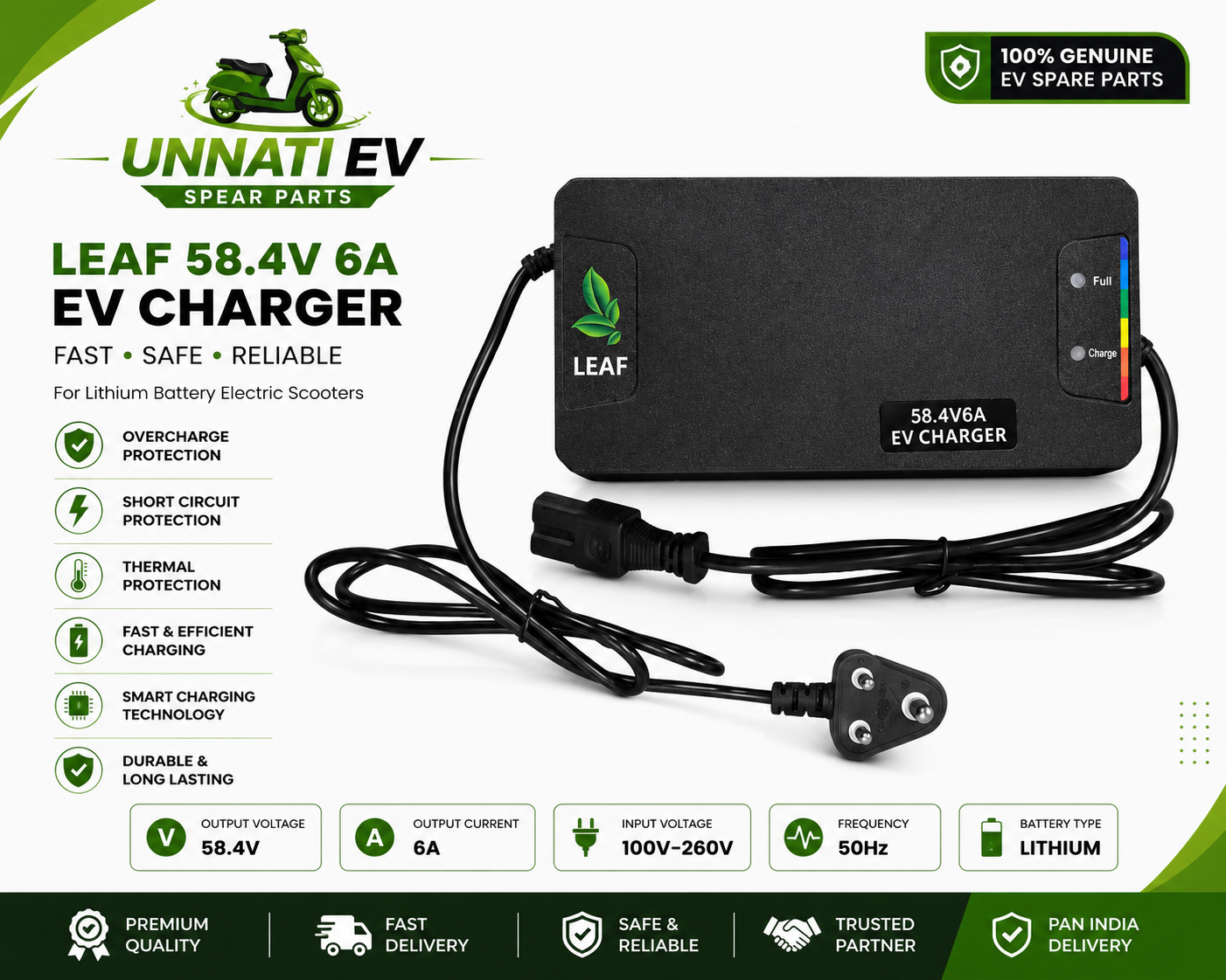 IMP 58.8V 6A Lithium EV Charger for LFP Battery [UN-05]