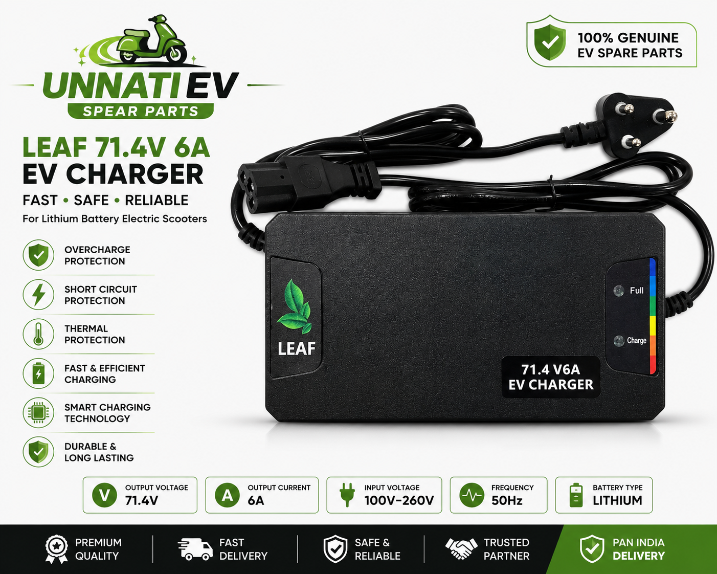 IMP 71.4V 6A Lithium EV Charger for NMC Battery [UN-06]