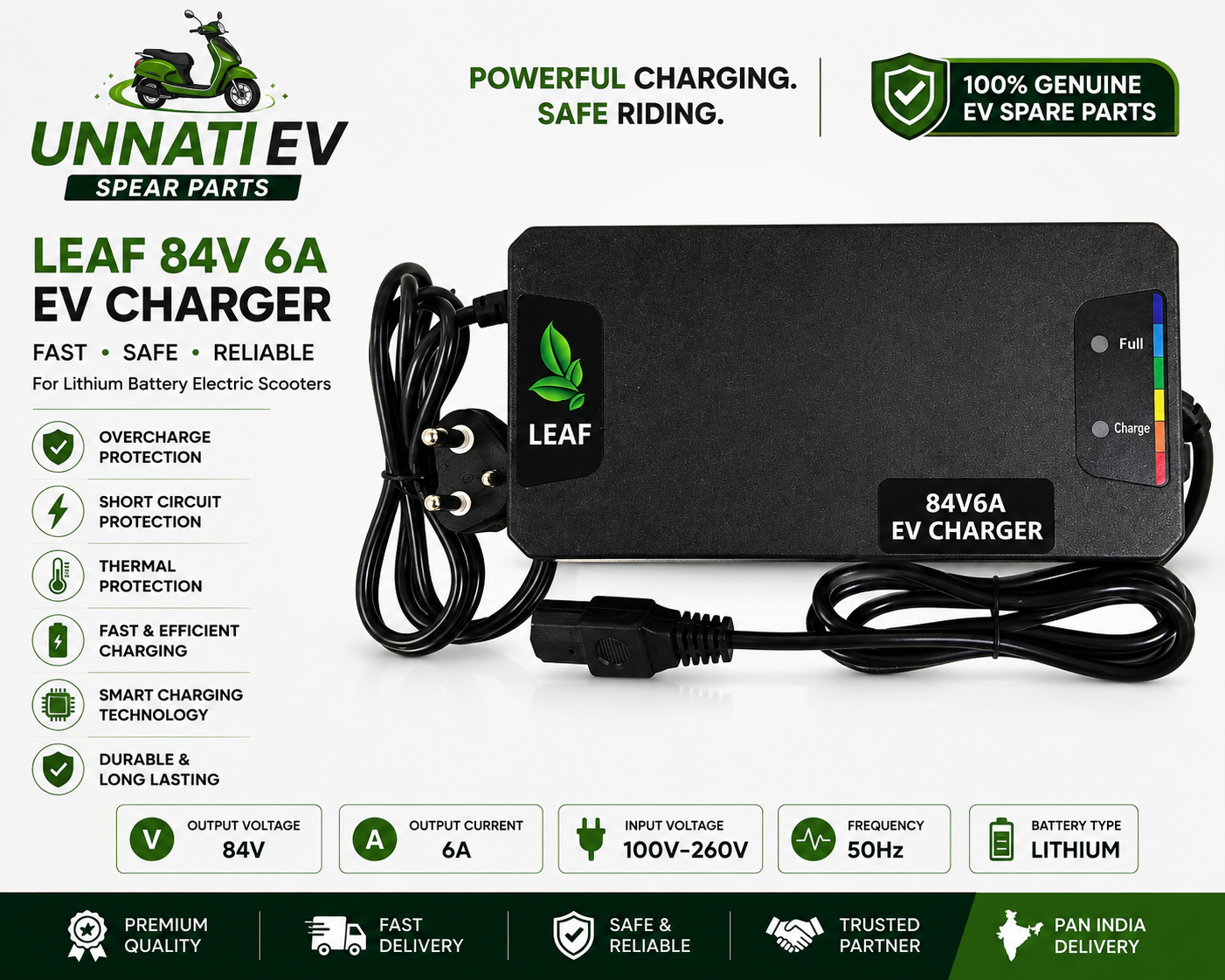 IMP 84V 6A Lithium EV Charger for NMC Battery (UN-07)