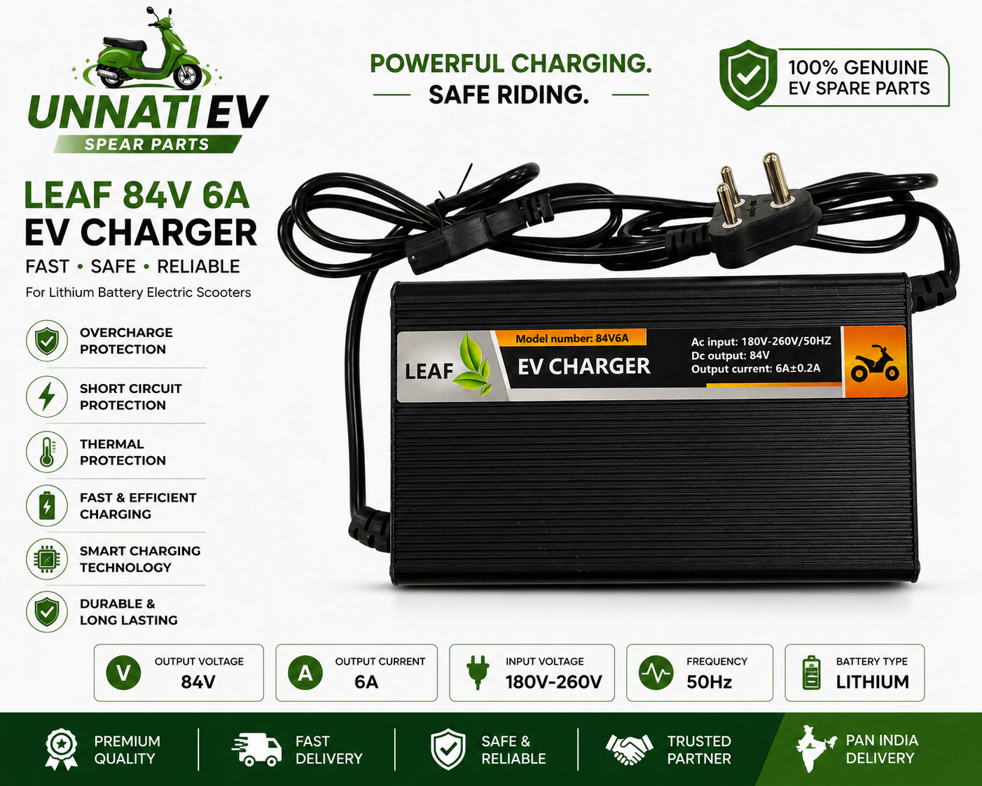 AL 84V 6A Lithium EV Charger for NMC Battery (UN-08)