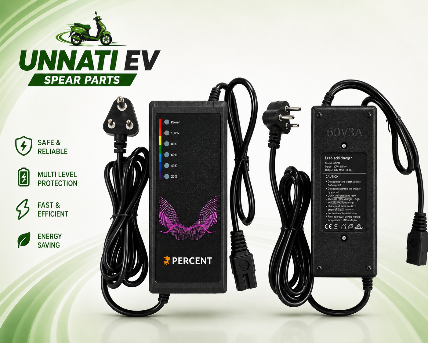 PERCENT 60V 3A Lead Acid EV Charger (UN-14)
