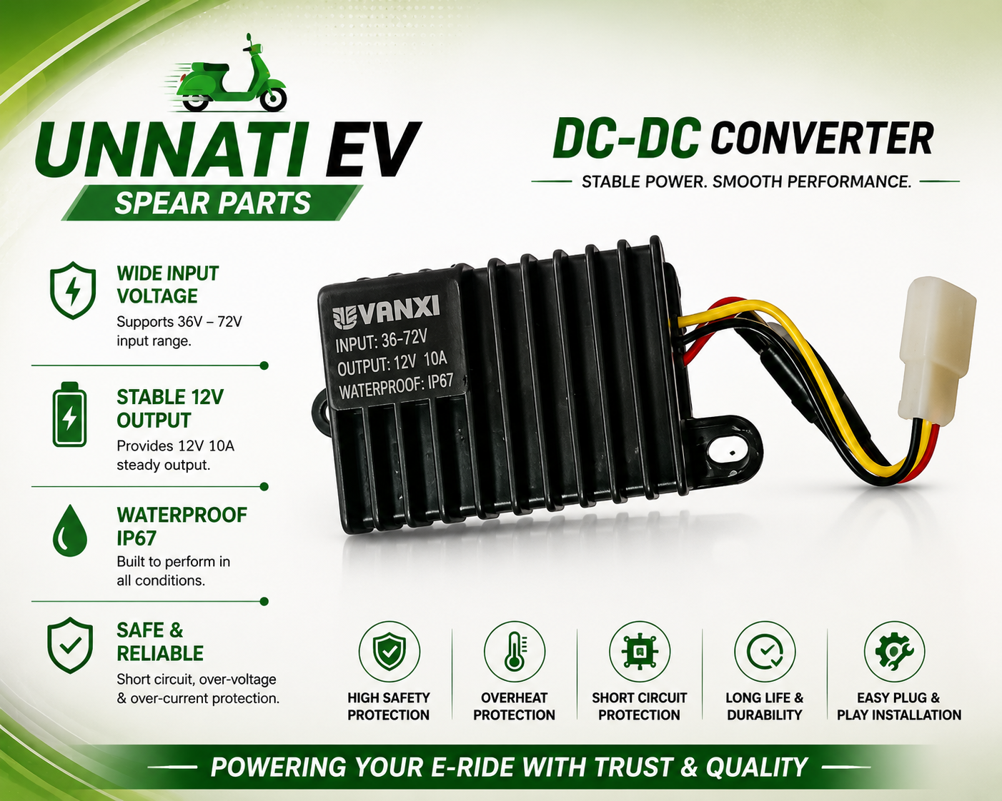 10A BLACK with LIGHT FUSE CONVERTOR (UN115)