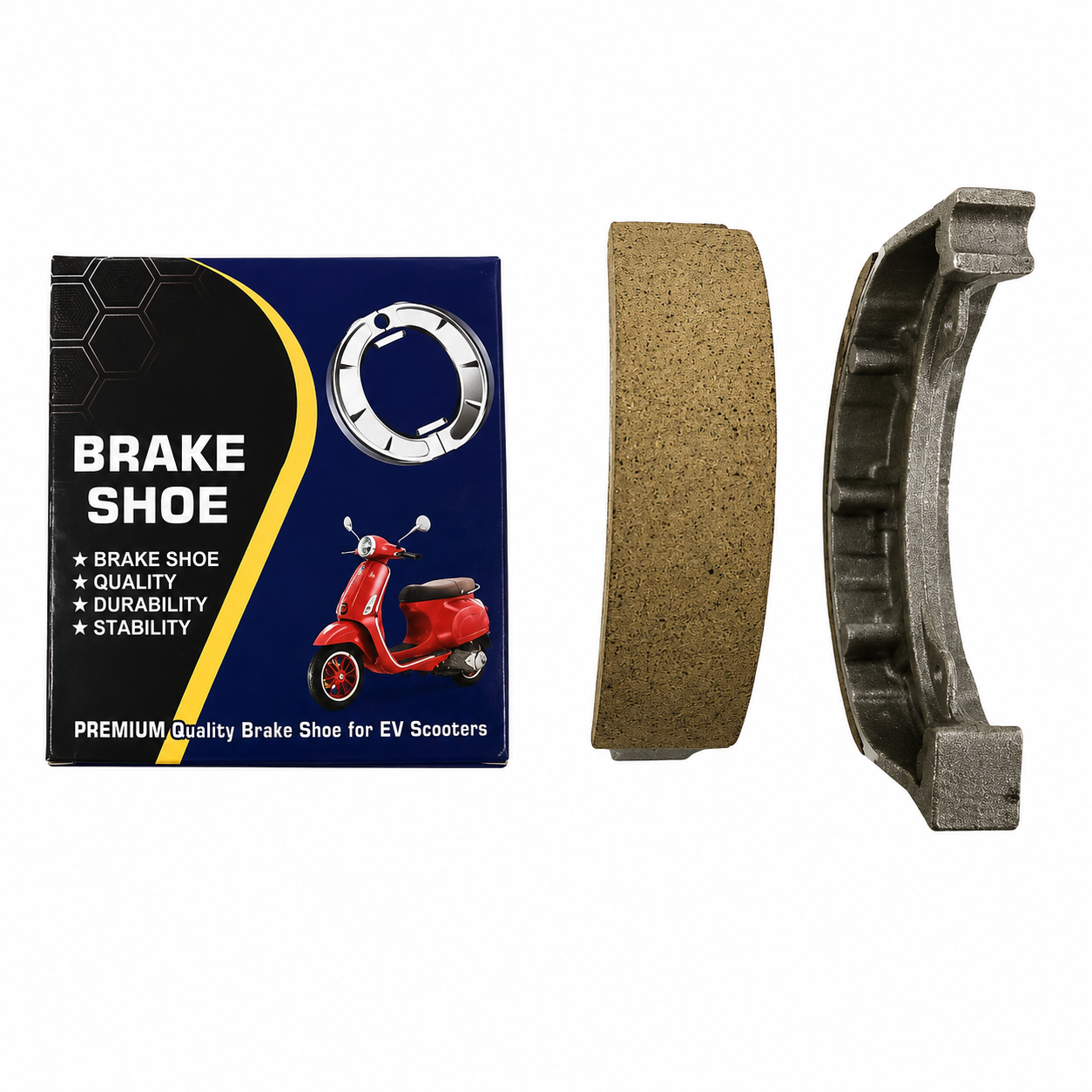 BRAKESHOE 110MM BLACK/BLUE BOX (UN457)